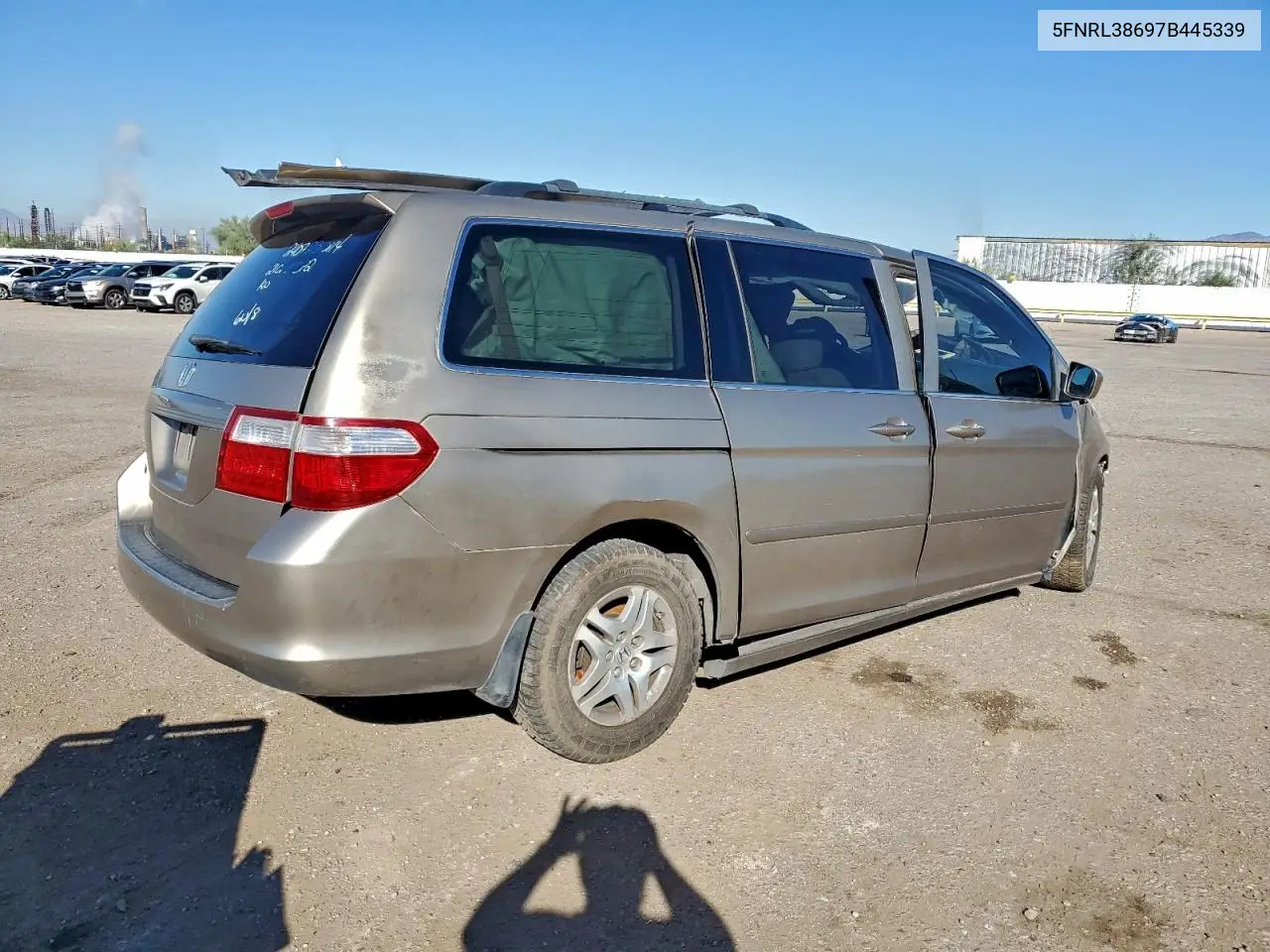 5FNRL38697B445339 2007 Honda Odyssey Exl