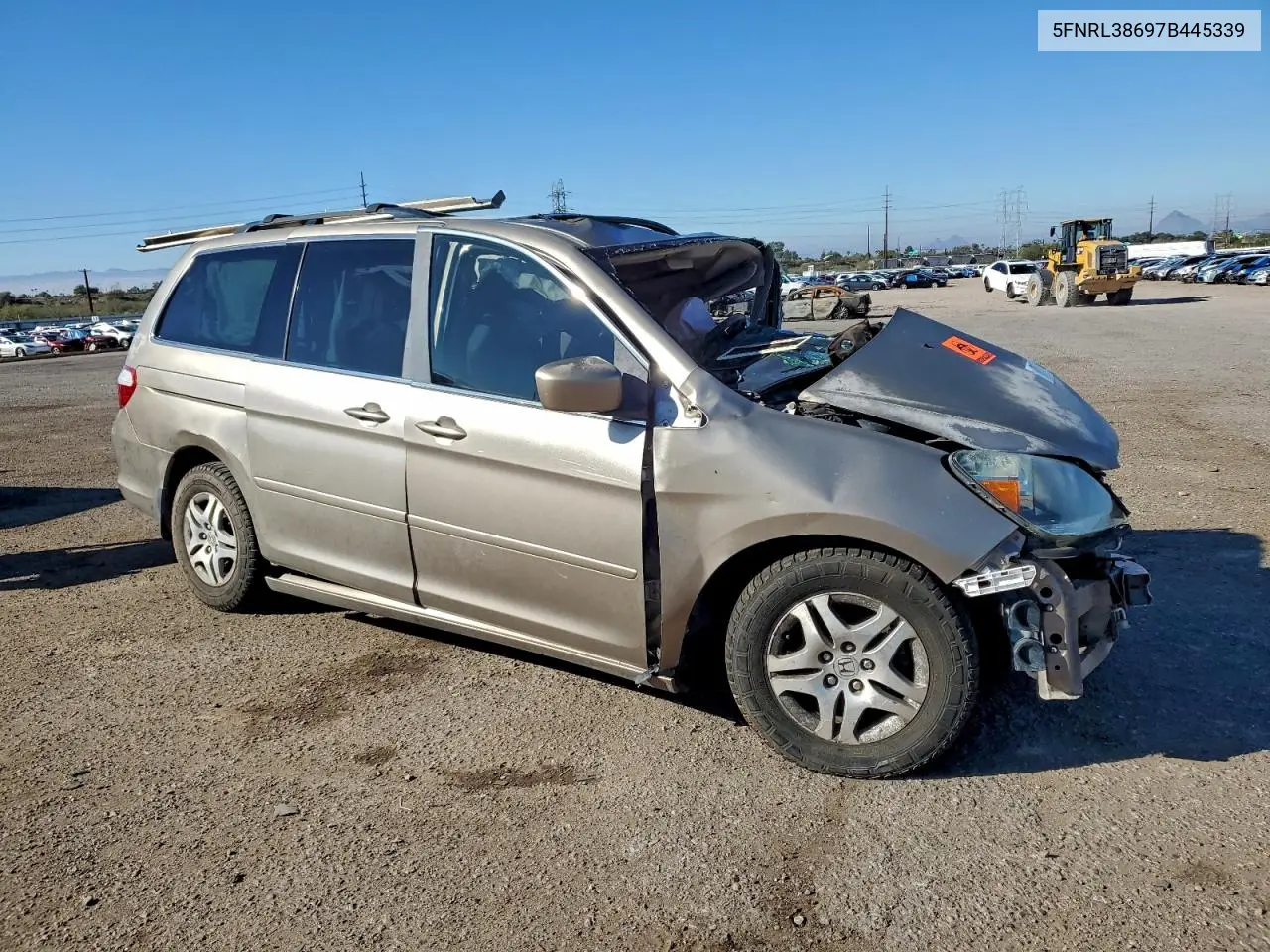 5FNRL38697B445339 2007 Honda Odyssey Exl