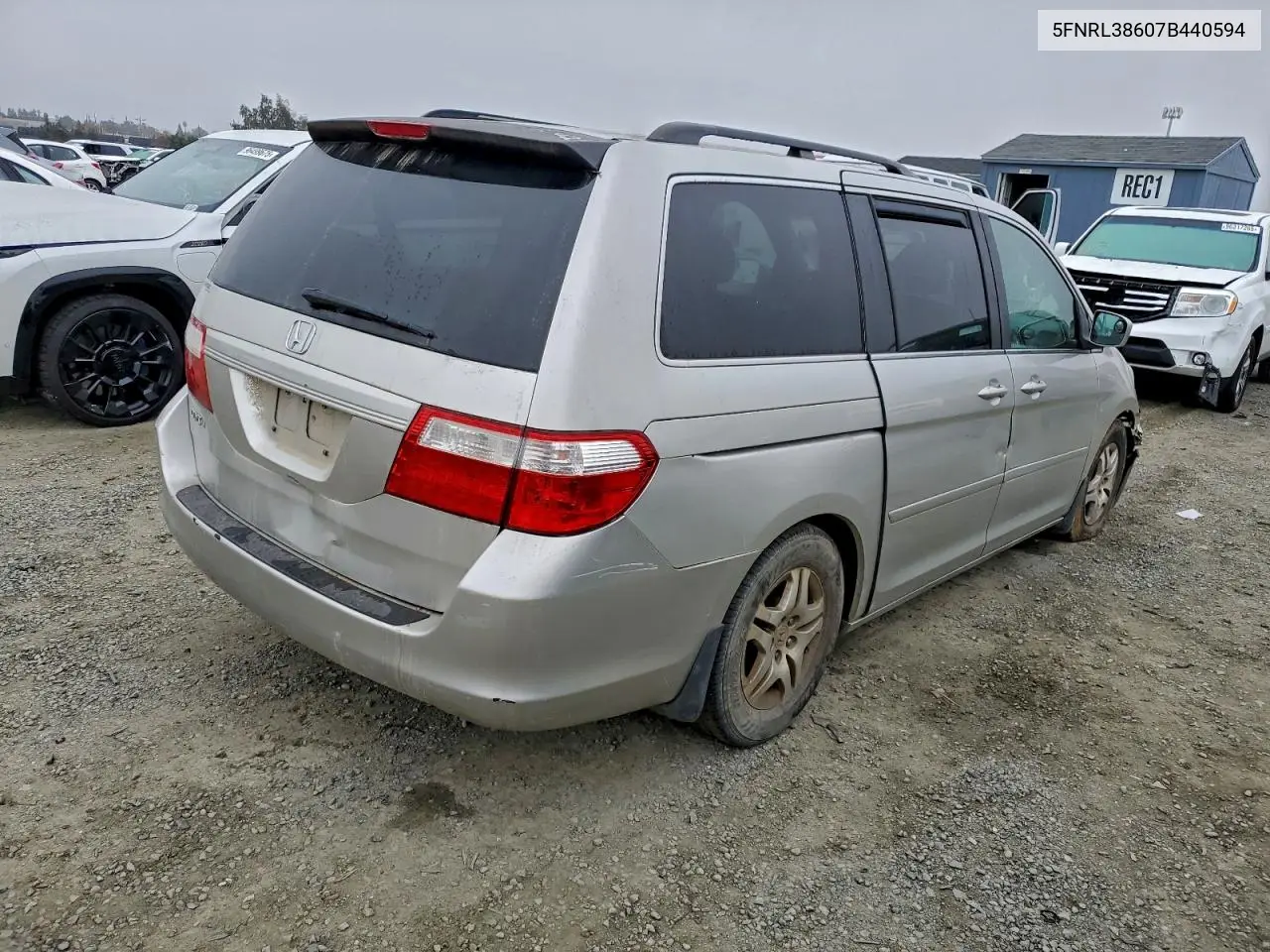 5FNRL38607B440594 2007 Honda Odyssey Exl