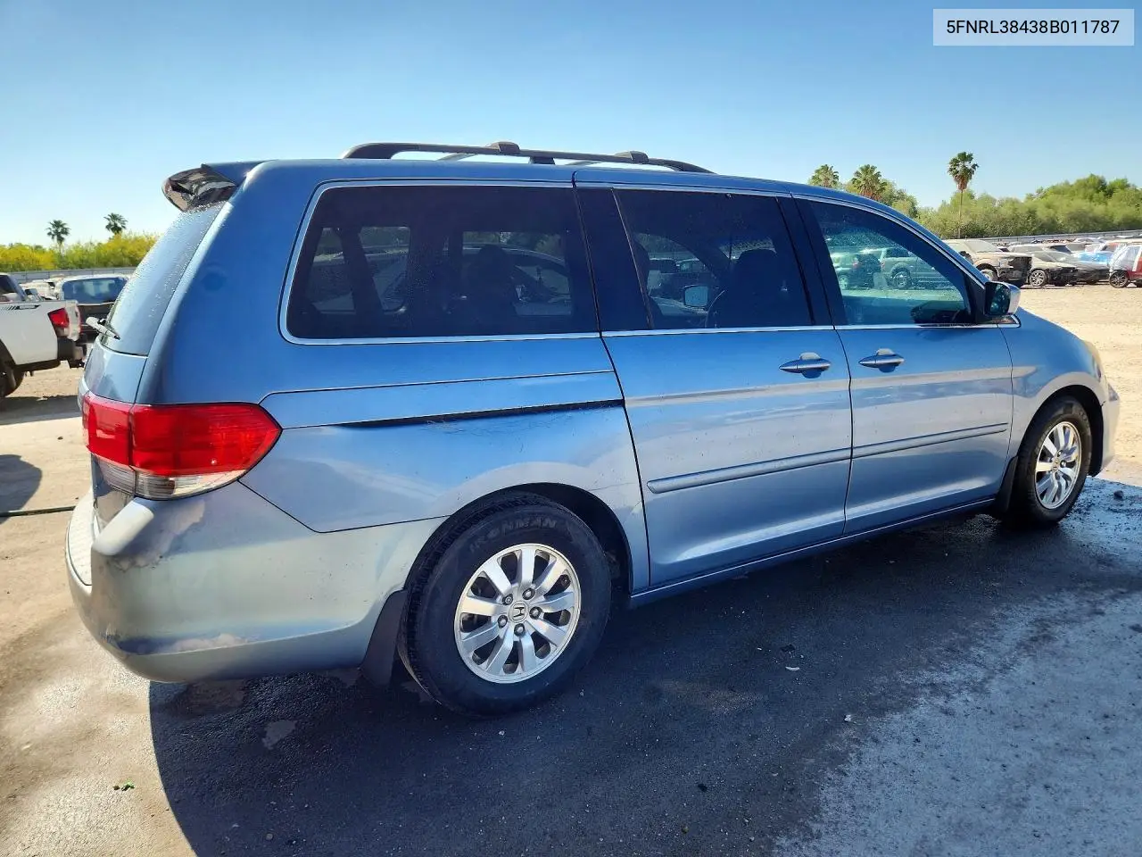5FNRL38438B011787 2008 Honda Odyssey Ex