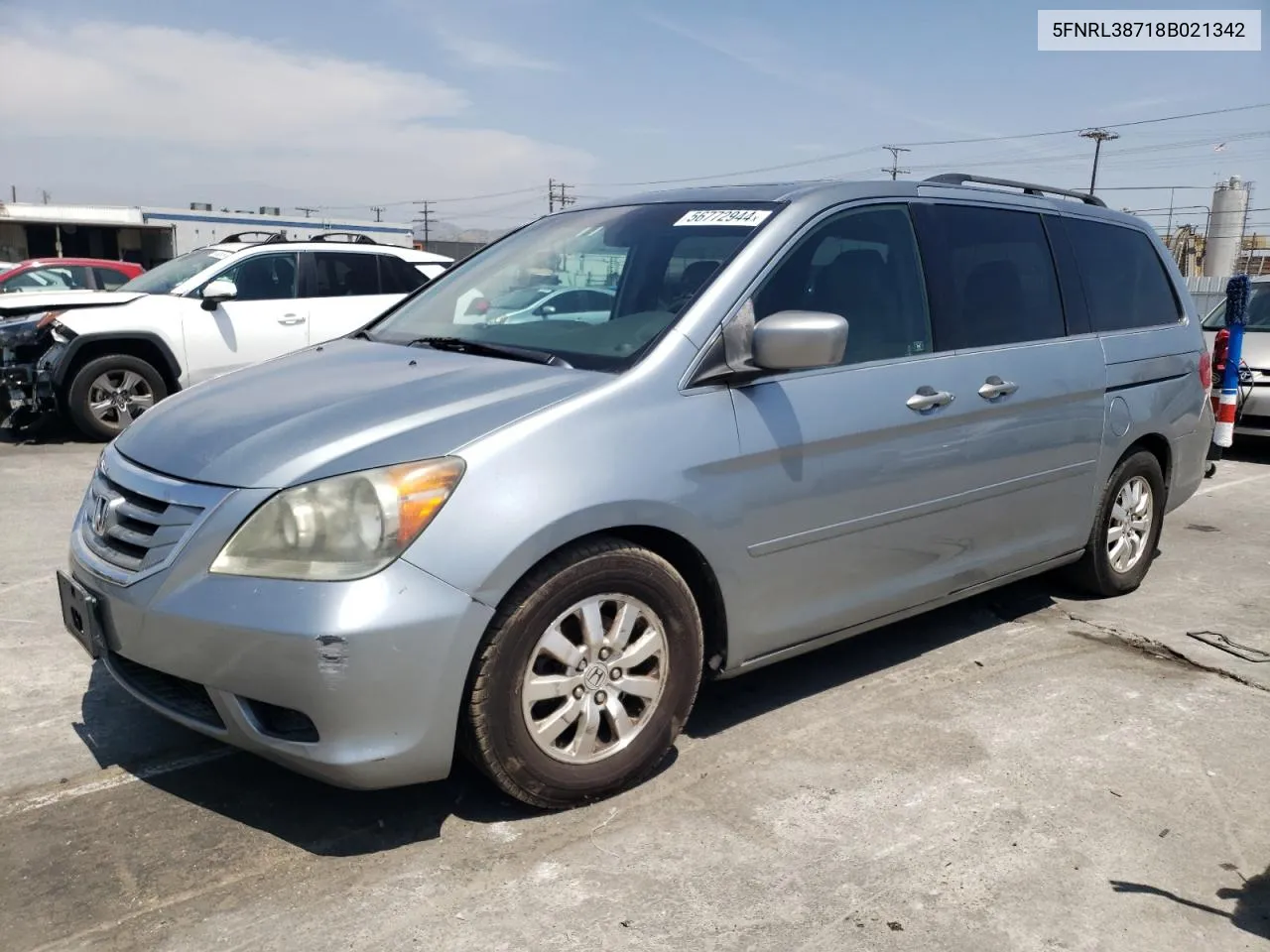 2008 Honda Odyssey Exl VIN: 5FNRL38718B021342 Lot: 56772944