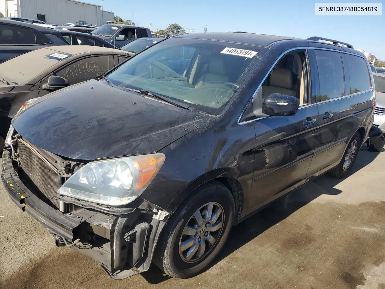 5FNRL38748B054819 2008 Honda Odyssey Exl