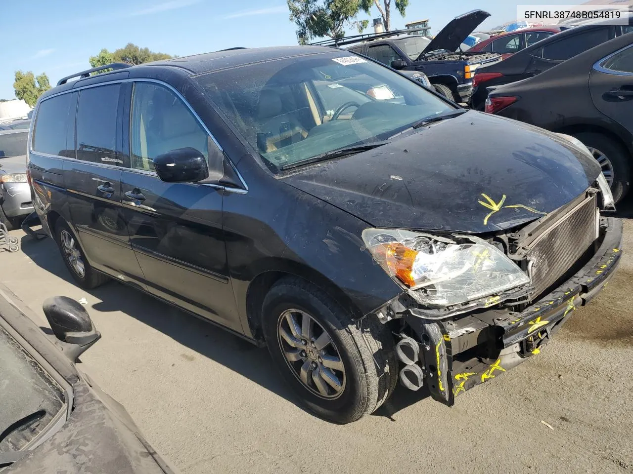 2008 Honda Odyssey Exl VIN: 5FNRL38748B054819 Lot: 64063094