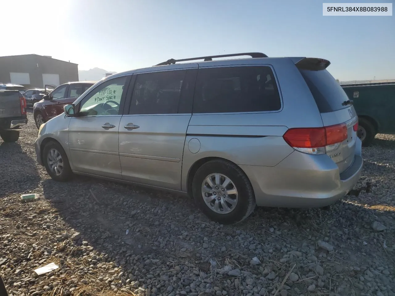 5FNRL384X8B083988 2008 Honda Odyssey Ex