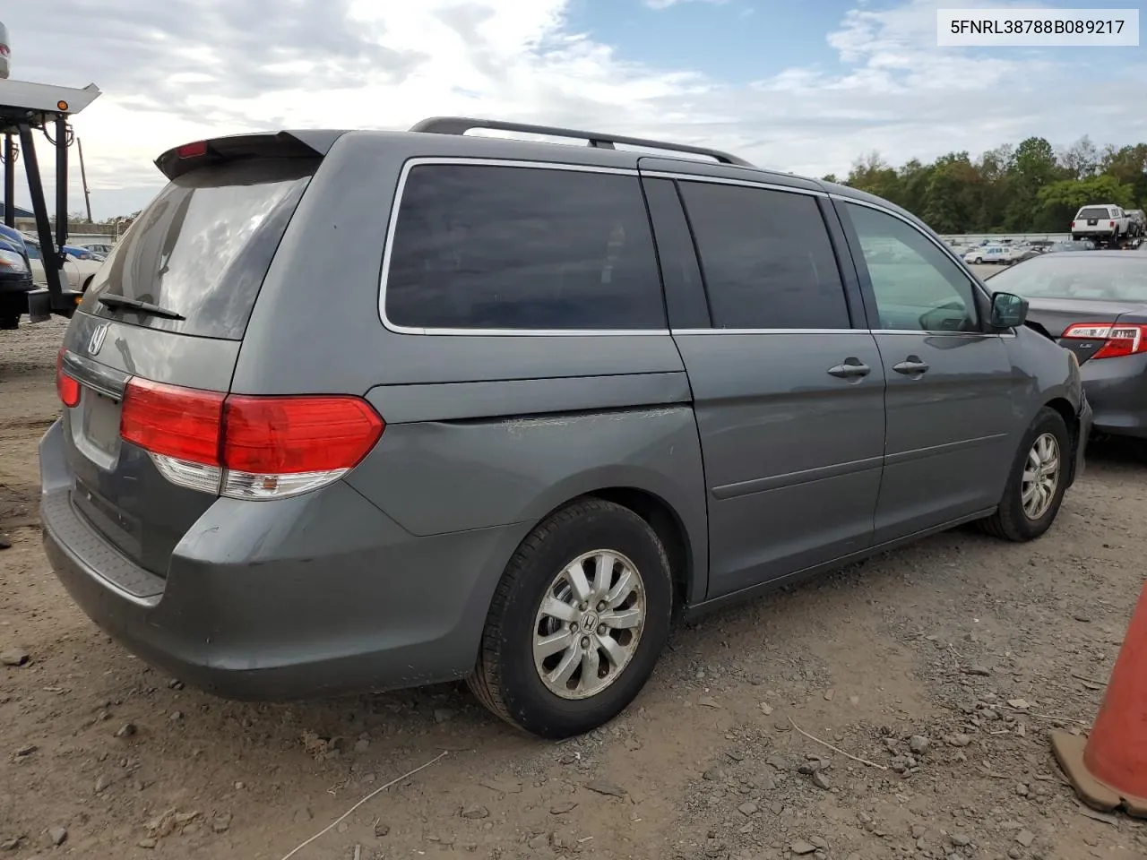 2008 Honda Odyssey Exl VIN: 5FNRL38788B089217 Lot: 71419304