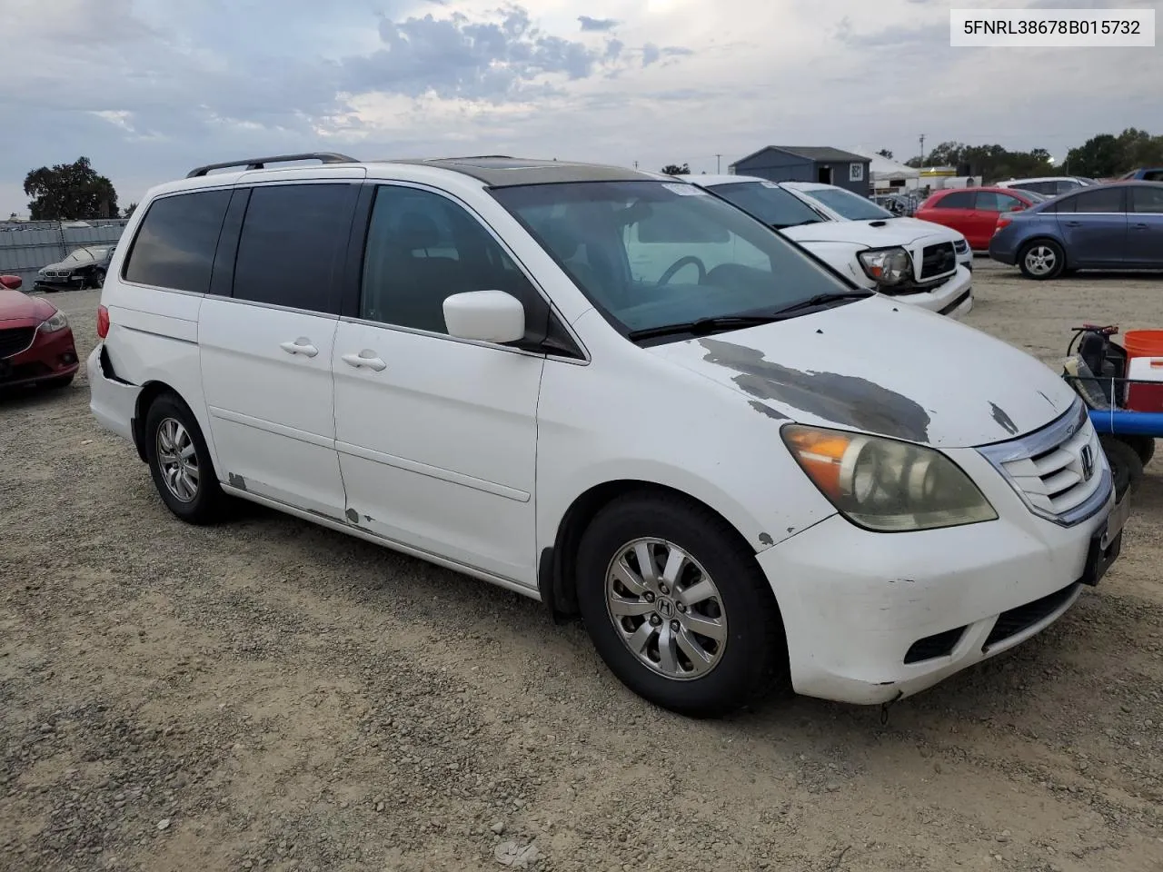 2008 Honda Odyssey Exl VIN: 5FNRL38678B015732 Lot: 71877124