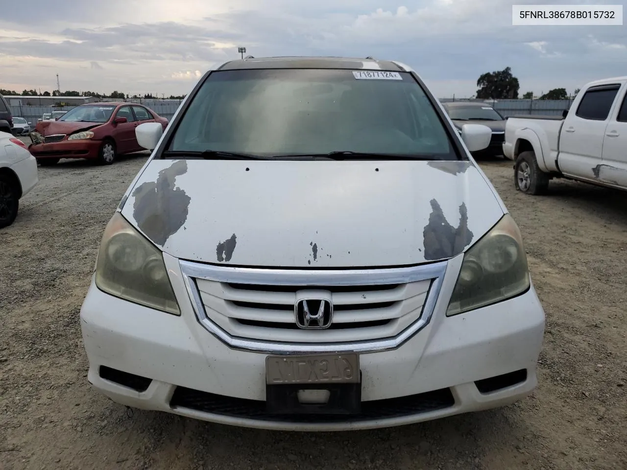 2008 Honda Odyssey Exl VIN: 5FNRL38678B015732 Lot: 71877124