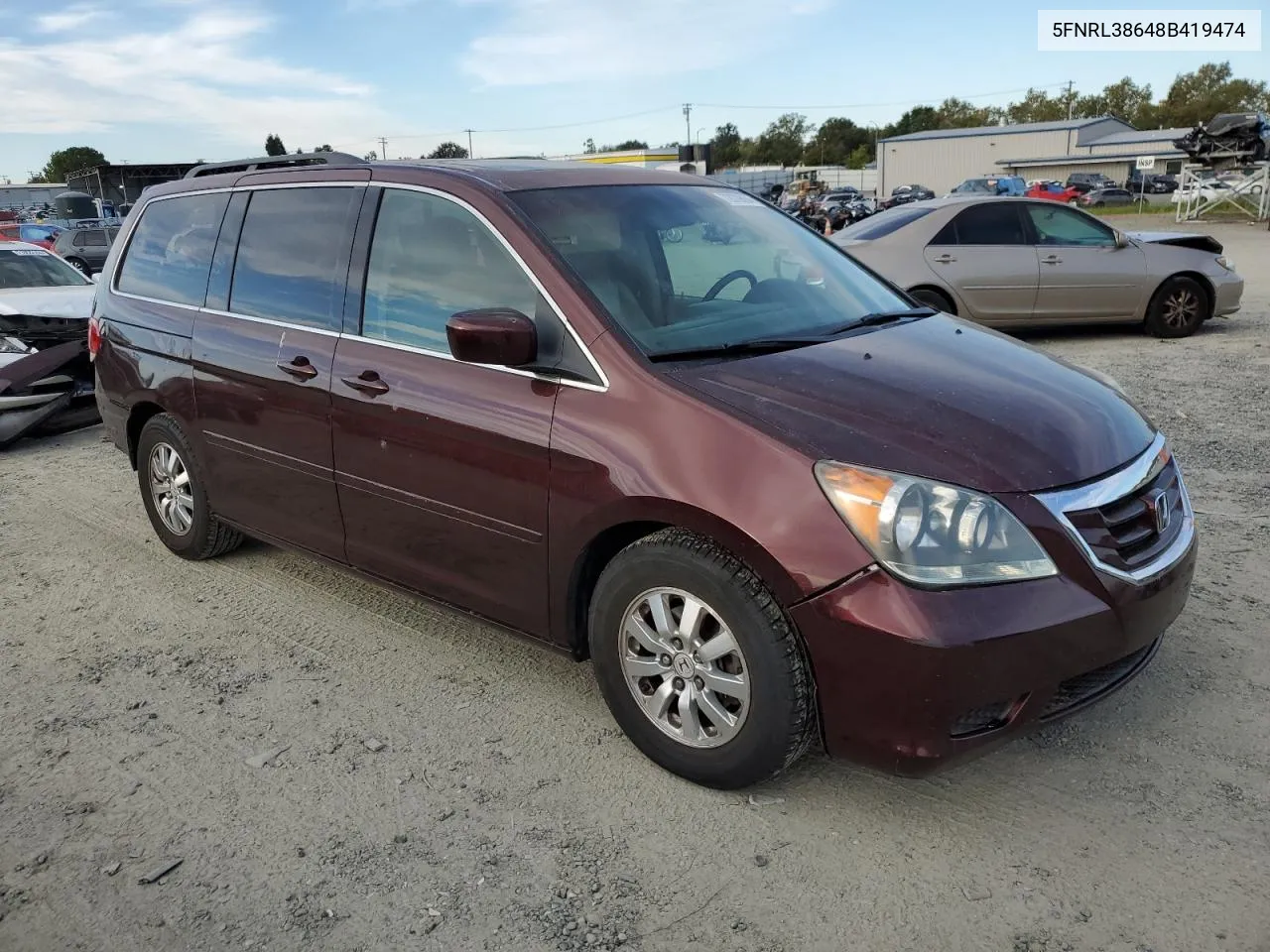 5FNRL38648B419474 2008 Honda Odyssey Exl