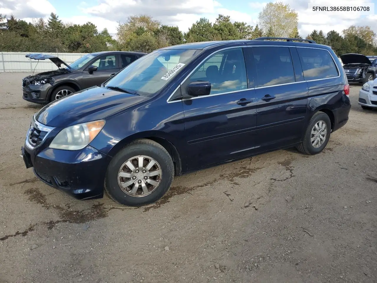 5FNRL38658B106708 2008 Honda Odyssey Exl