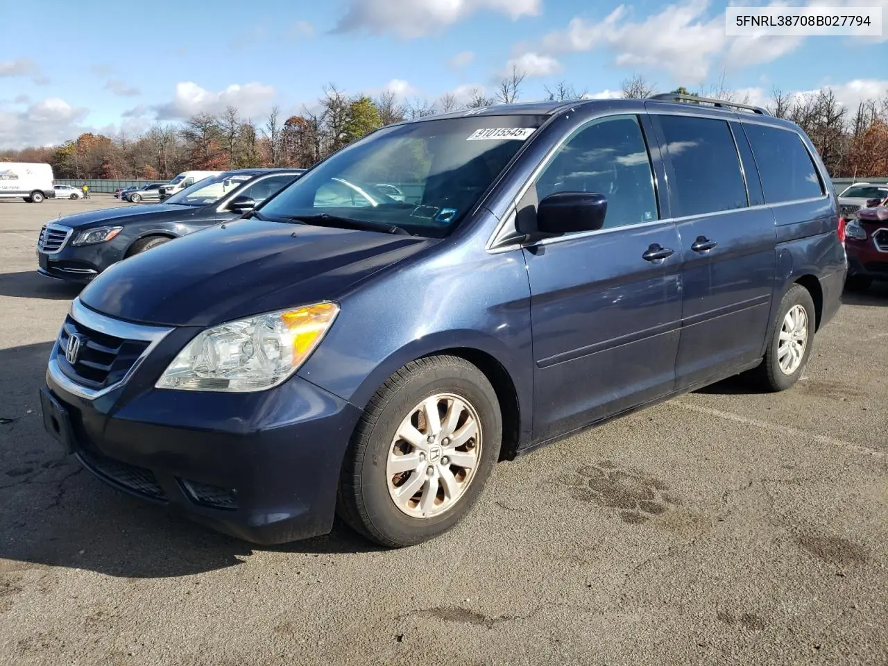 5FNRL38708B027794 2008 Honda Odyssey Exl
