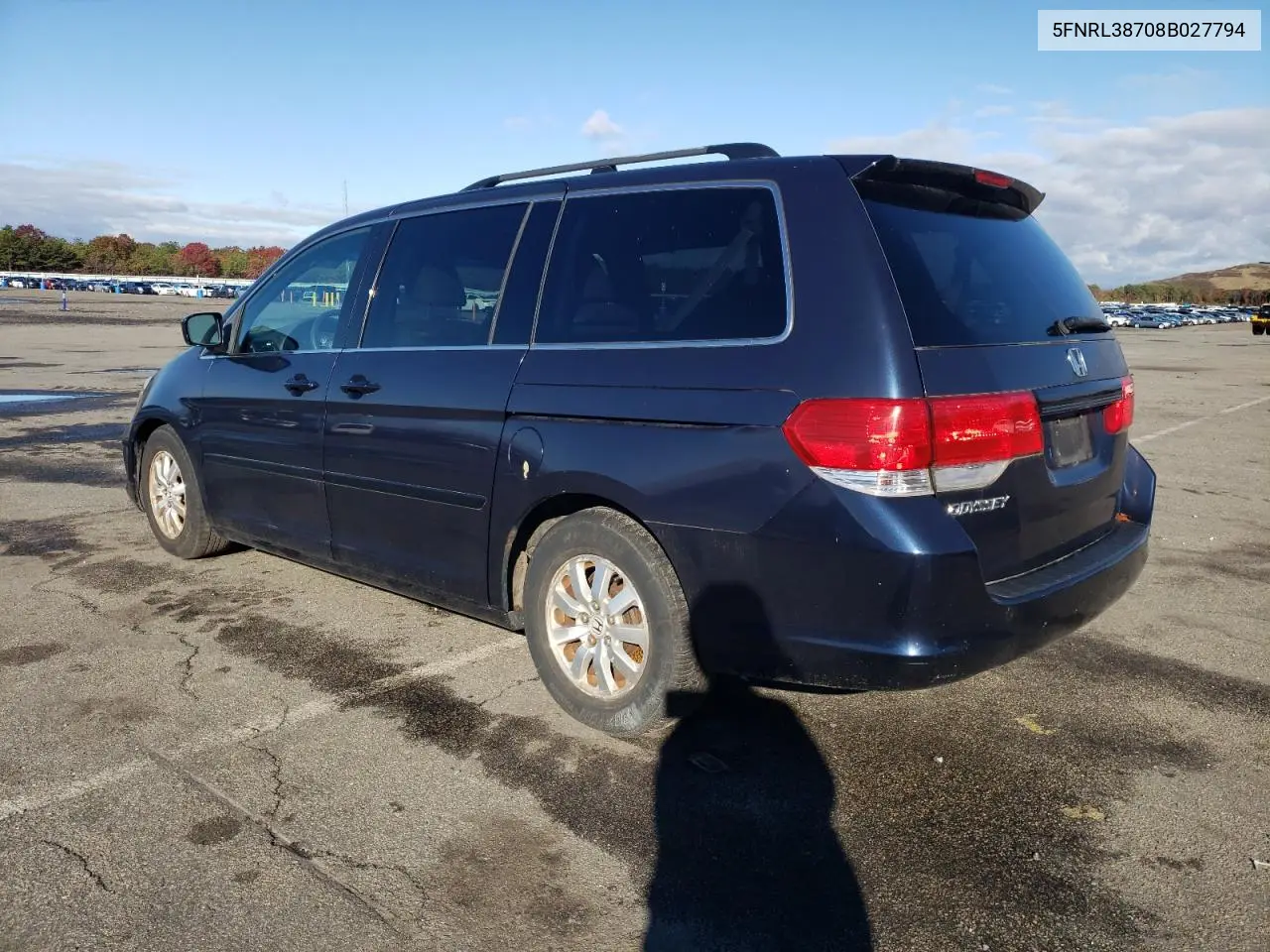 5FNRL38708B027794 2008 Honda Odyssey Exl