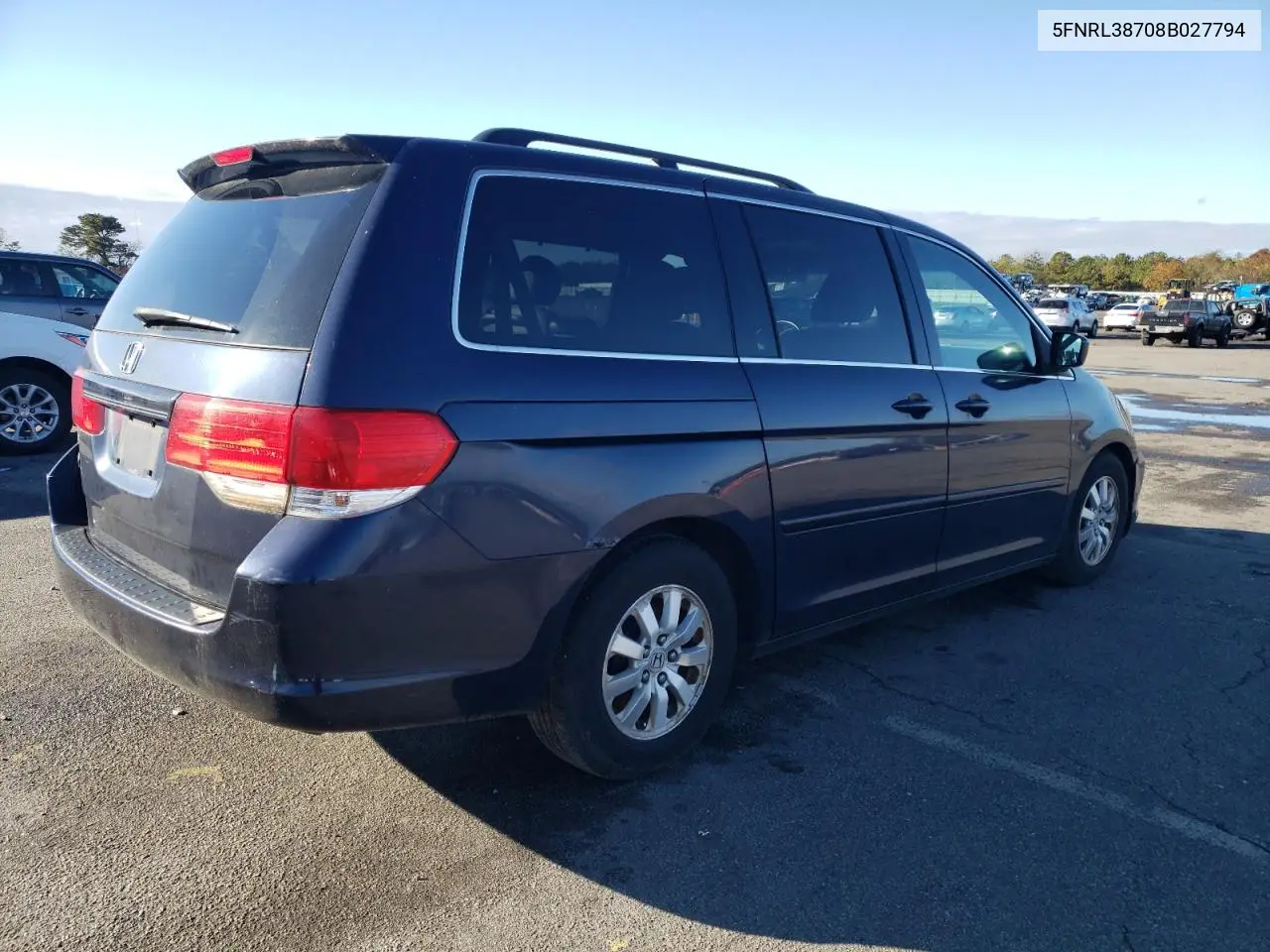 5FNRL38708B027794 2008 Honda Odyssey Exl