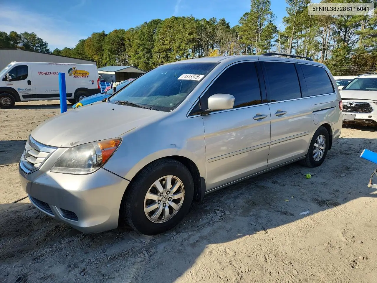 5FNRL38728B116041 2008 Honda Odyssey Exl