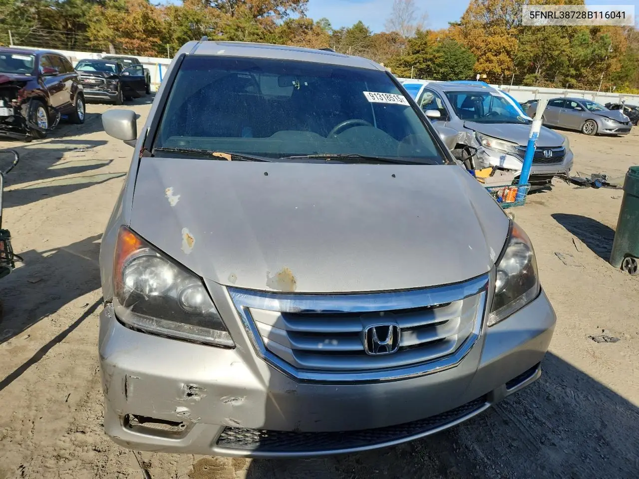 5FNRL38728B116041 2008 Honda Odyssey Exl