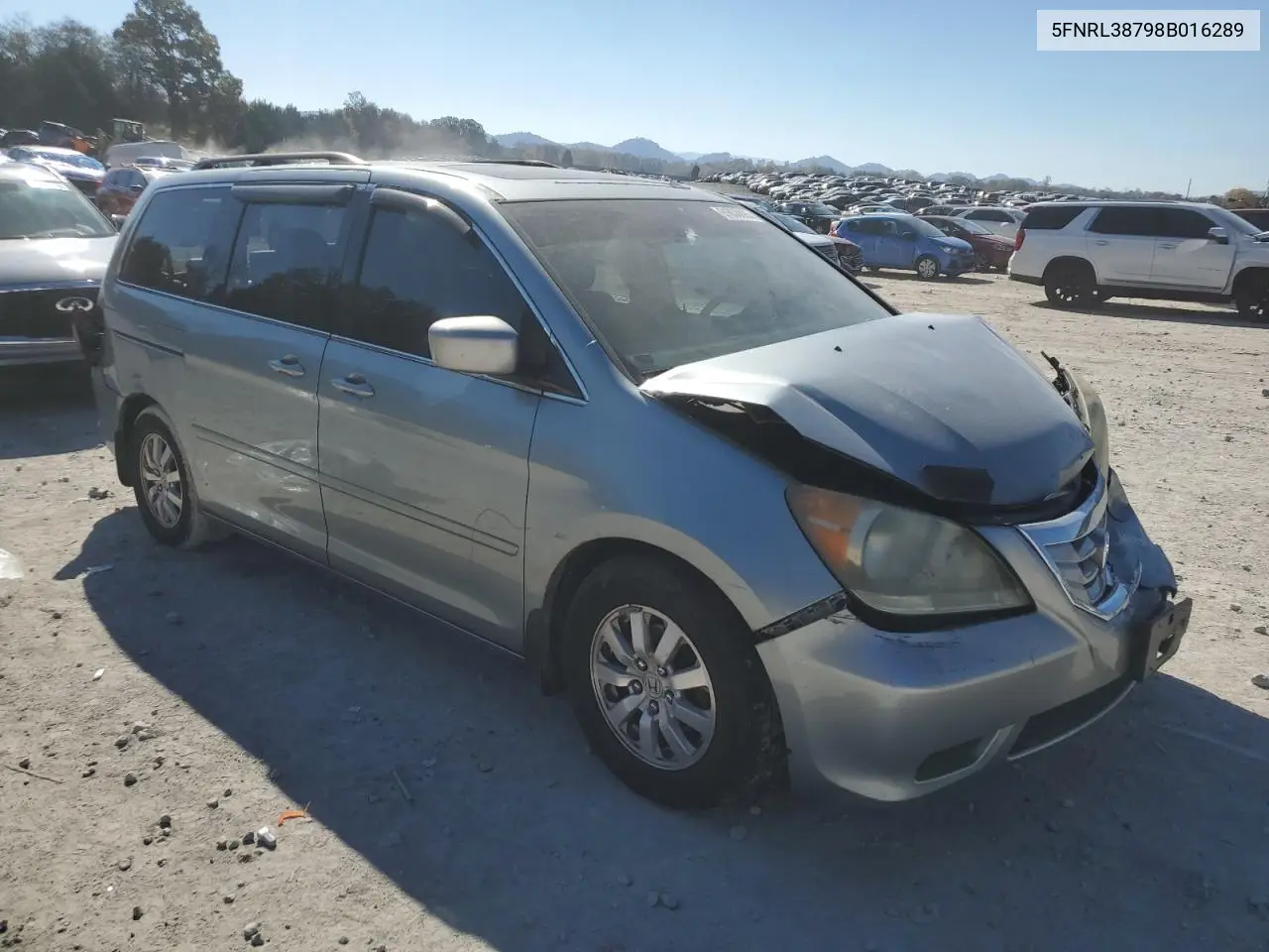5FNRL38798B016289 2008 Honda Odyssey Exl