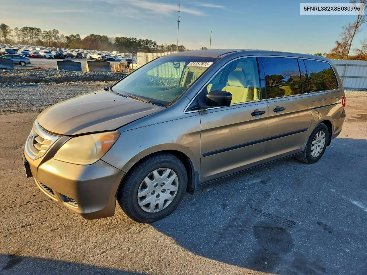 5FNRL382X8B030996 2008 Honda Odyssey Lx