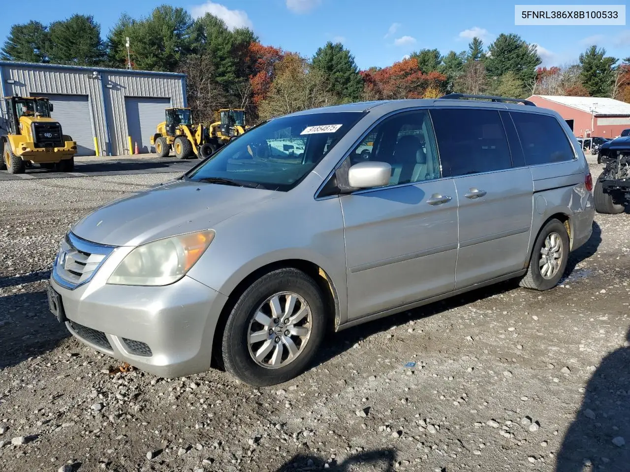 5FNRL386X8B100533 2008 Honda Odyssey Exl