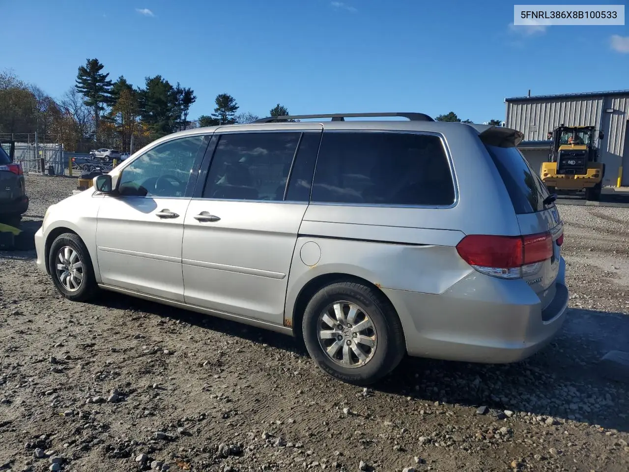 5FNRL386X8B100533 2008 Honda Odyssey Exl