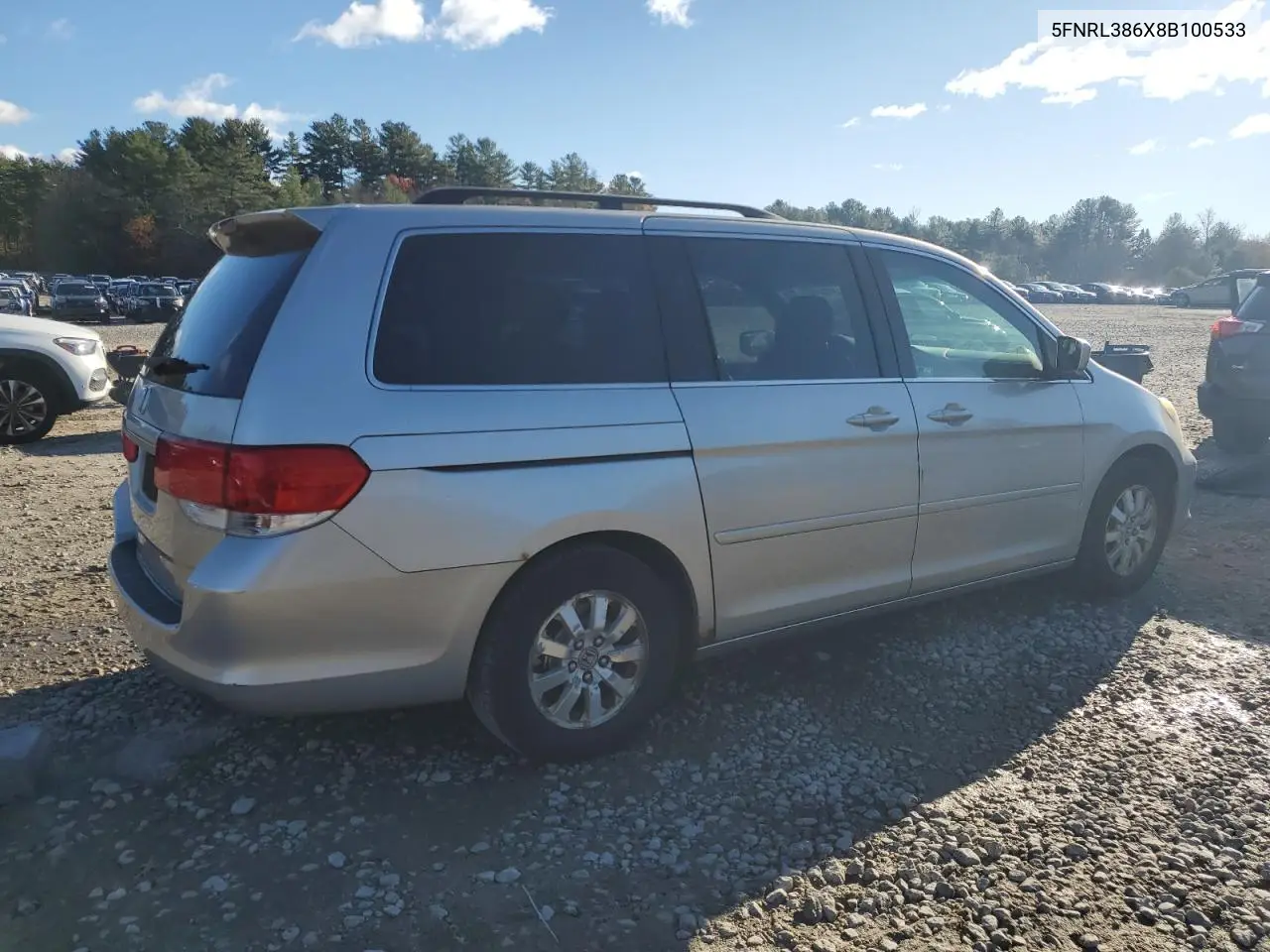 5FNRL386X8B100533 2008 Honda Odyssey Exl