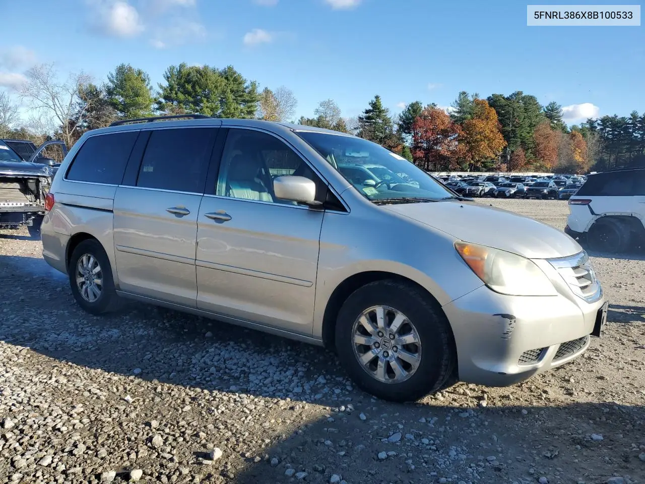 5FNRL386X8B100533 2008 Honda Odyssey Exl