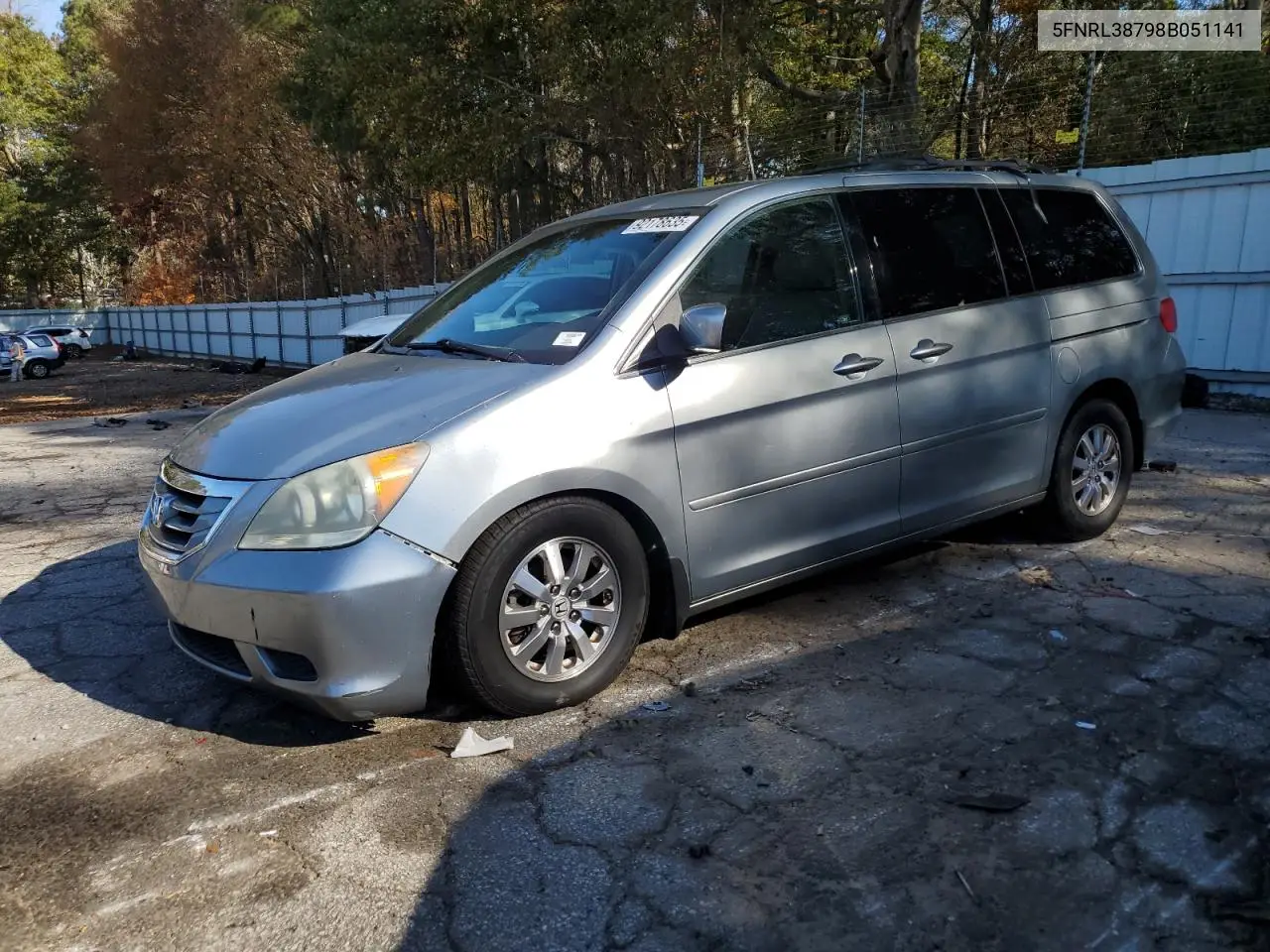 5FNRL38798B051141 2008 Honda Odyssey Exl