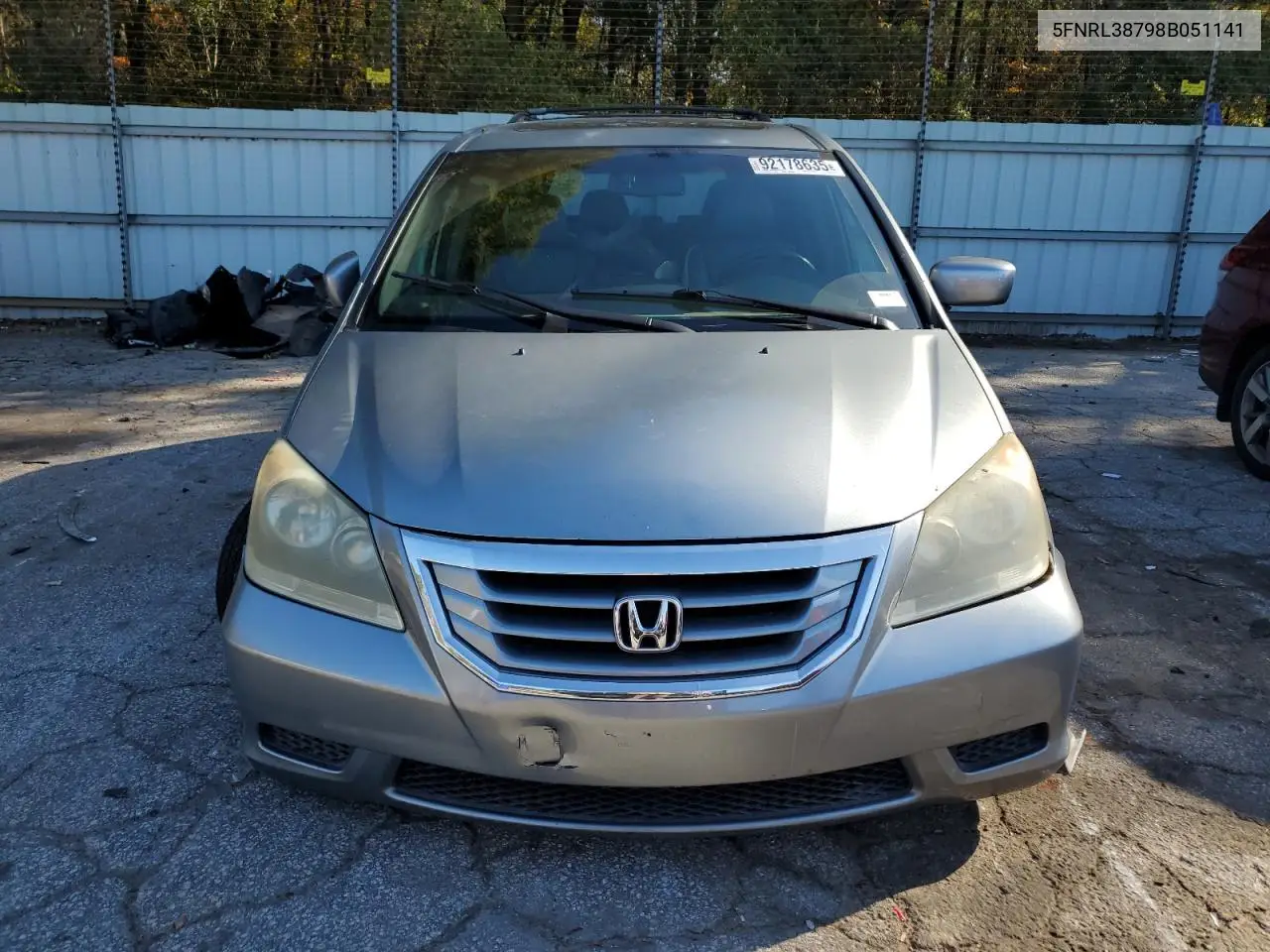 5FNRL38798B051141 2008 Honda Odyssey Exl