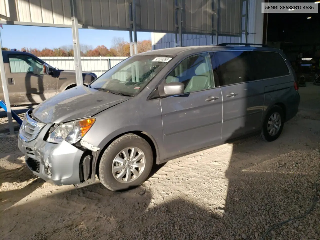 5FNRL38638B104536 2008 Honda Odyssey Exl