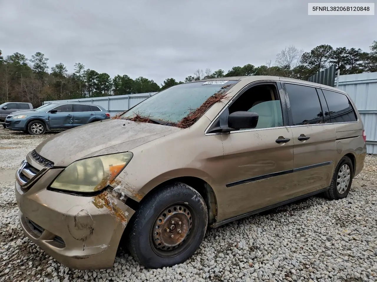 5FNRL38206B120848 2008 Honda Odyssey