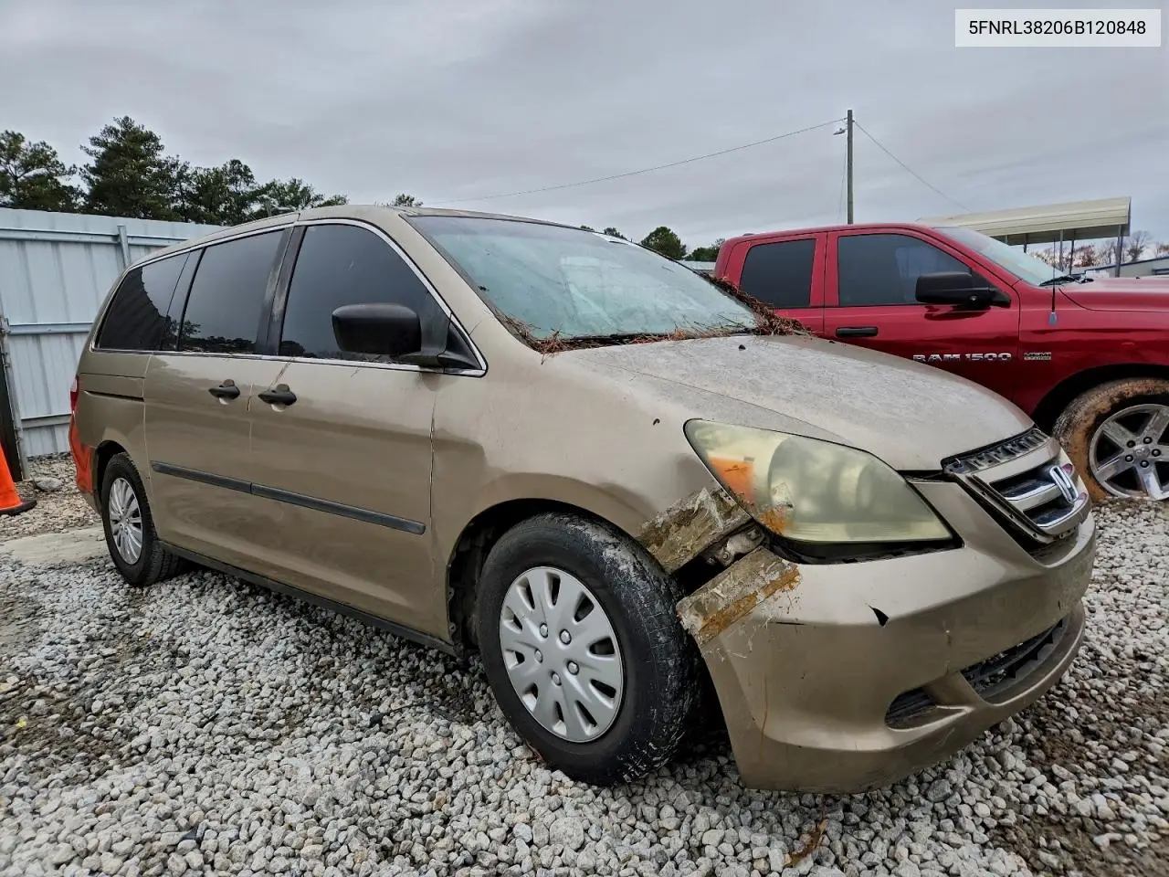 5FNRL38206B120848 2008 Honda Odyssey