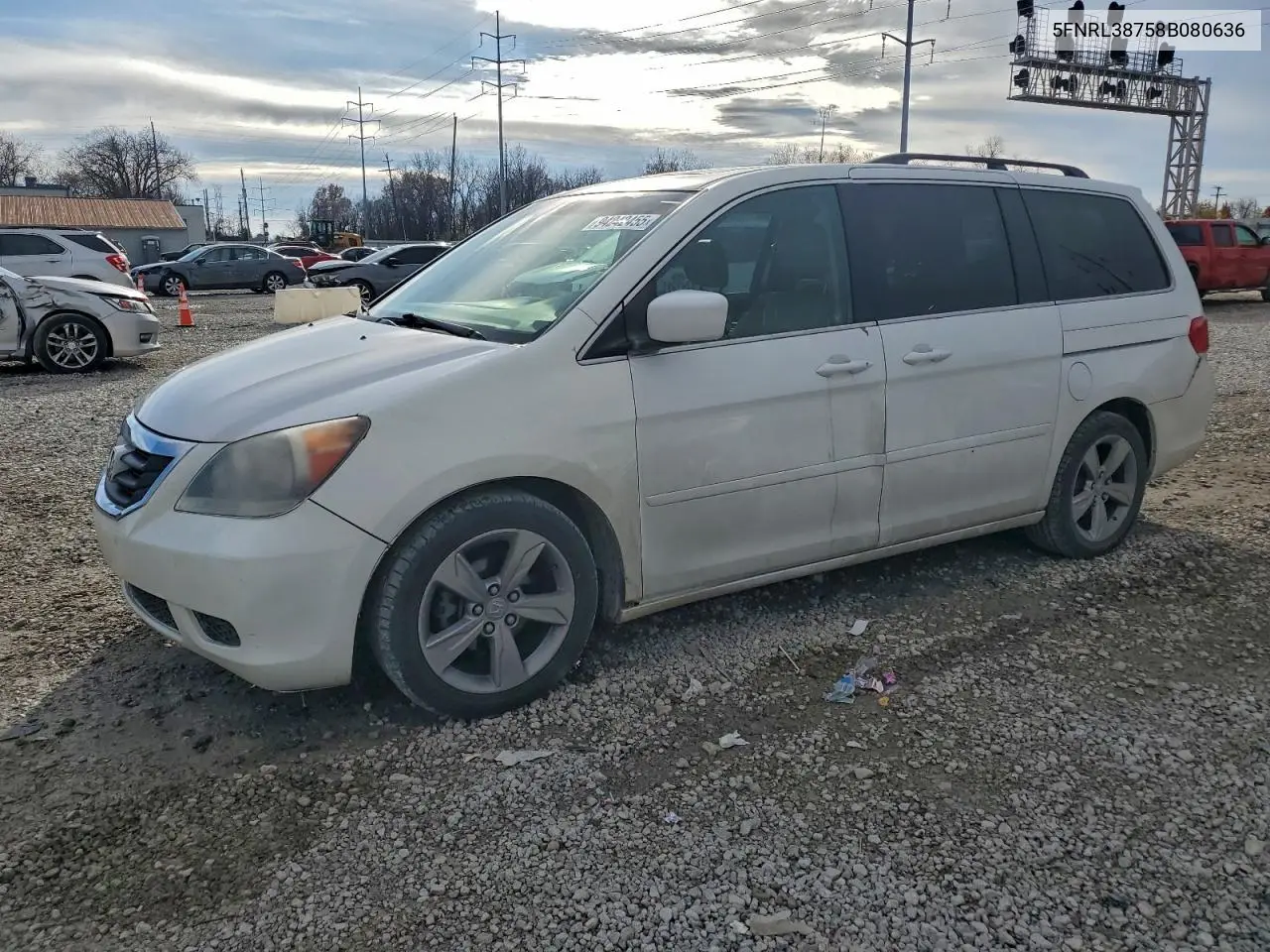 5FNRL38758B080636 2008 Honda Odyssey Exl