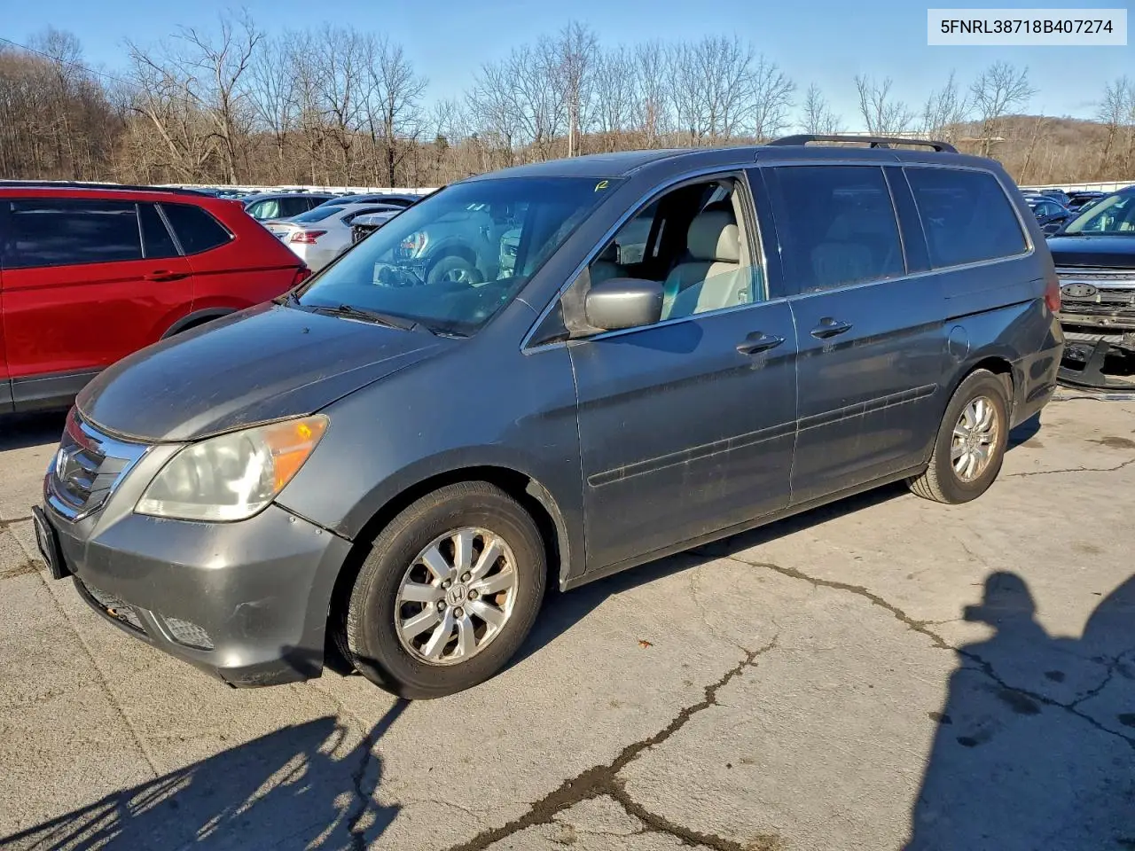 5FNRL38718B407274 2008 Honda Odyssey Exl