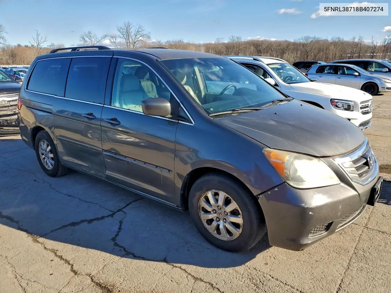 5FNRL38718B407274 2008 Honda Odyssey Exl