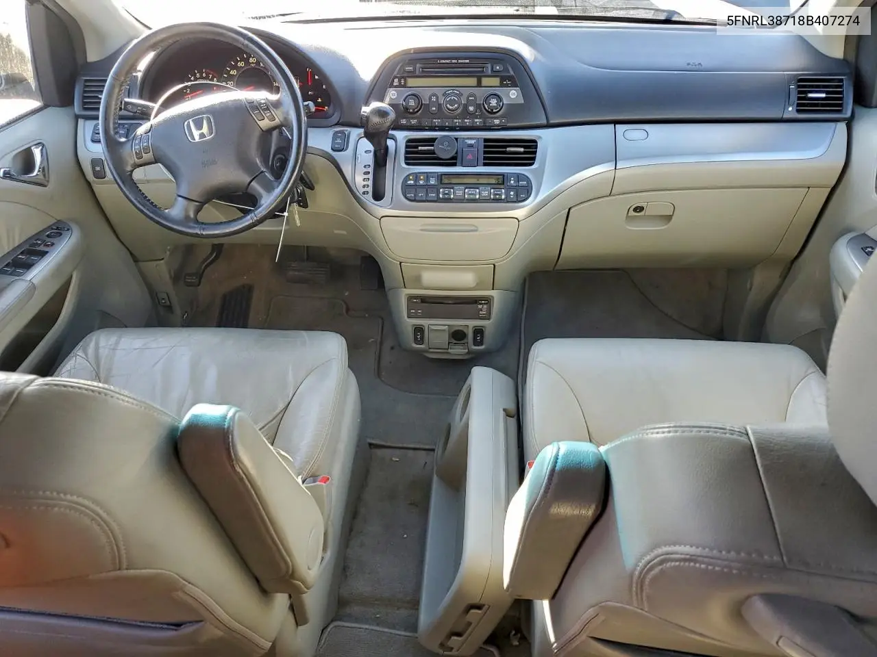 5FNRL38718B407274 2008 Honda Odyssey Exl