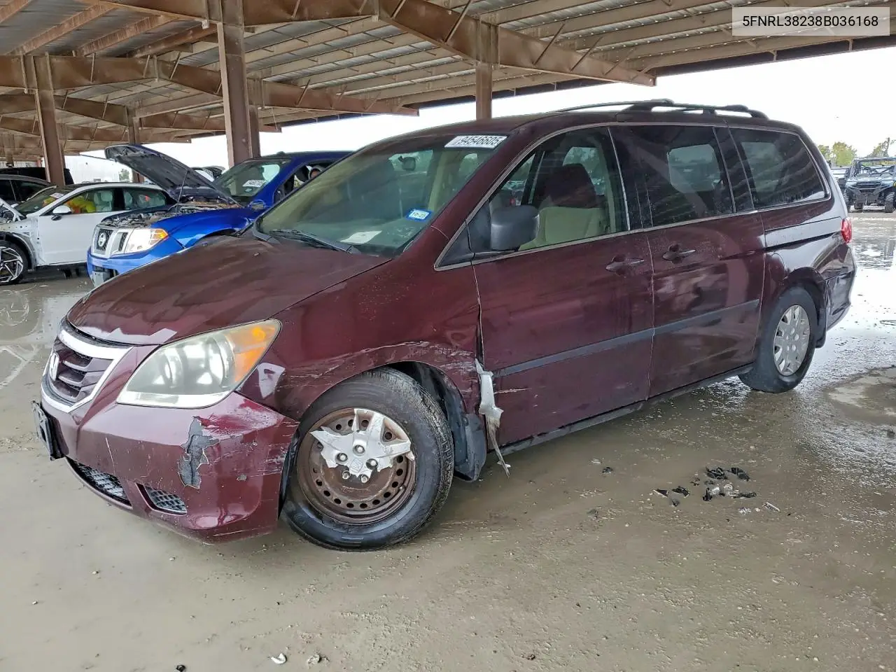5FNRL38238B036168 2008 Honda Odyssey Lx