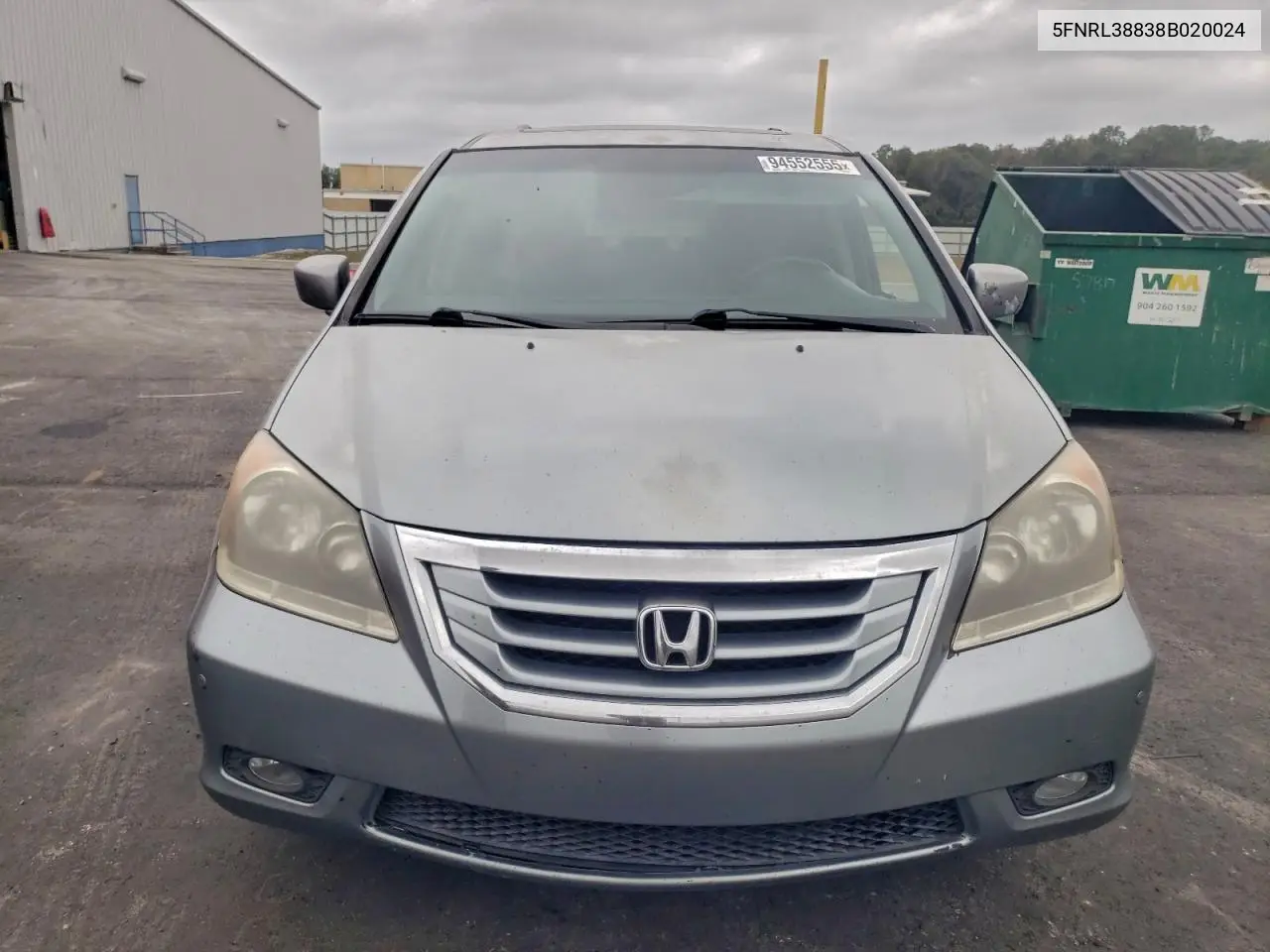 5FNRL38838B020024 2008 Honda Odyssey Touring