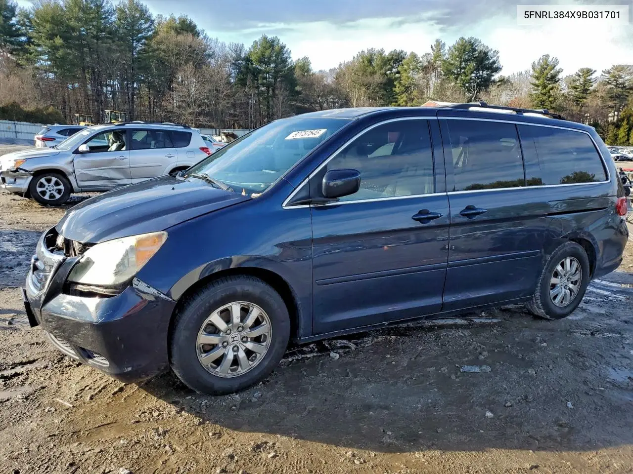 5FNRL384X9B031701 2009 Honda Odyssey Ex