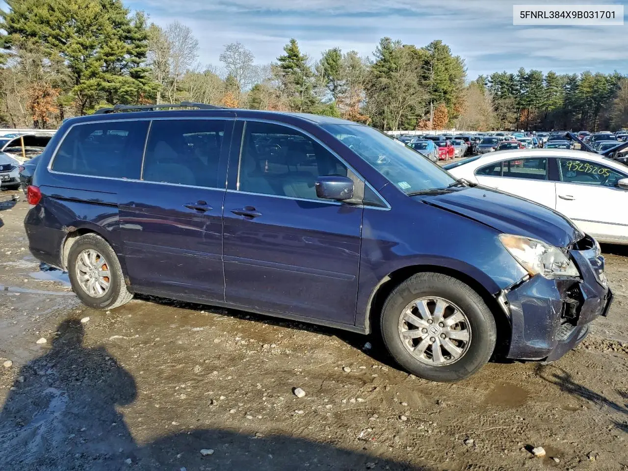 5FNRL384X9B031701 2009 Honda Odyssey Ex