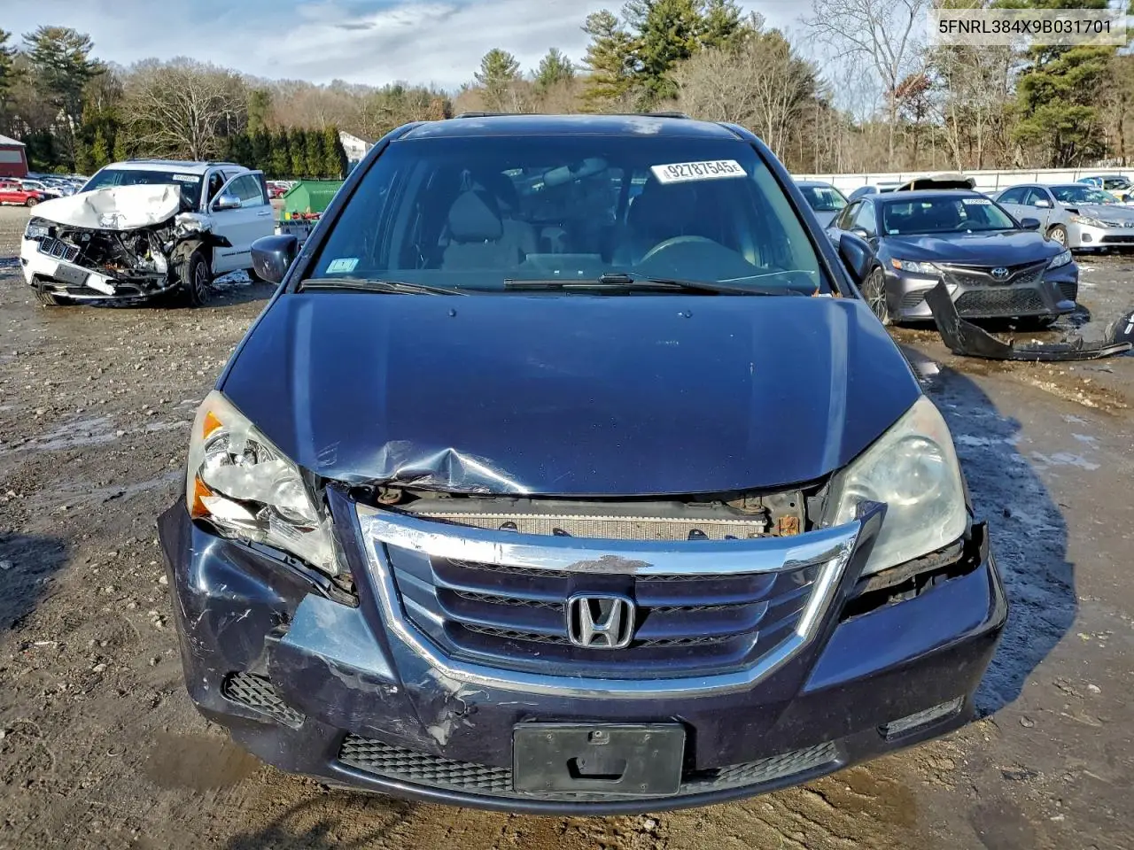 5FNRL384X9B031701 2009 Honda Odyssey Ex