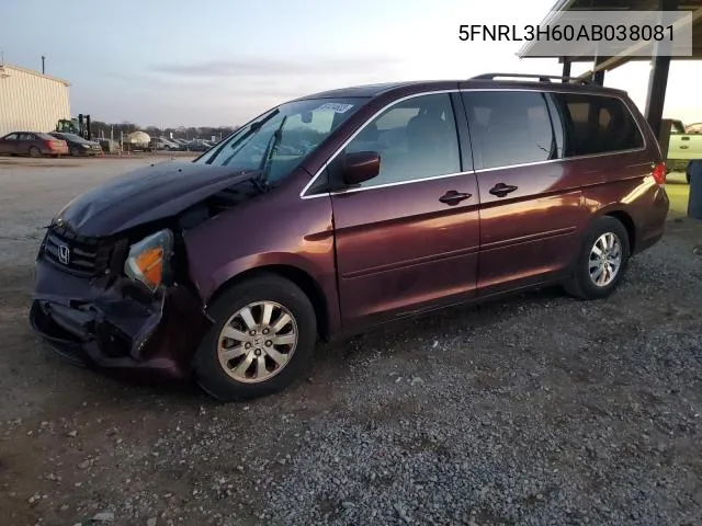 2010 Honda Odyssey Exl VIN: 5FNRL3H60AB038081 Lot: 49068134