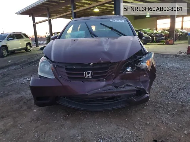 5FNRL3H60AB038081 2010 Honda Odyssey Exl