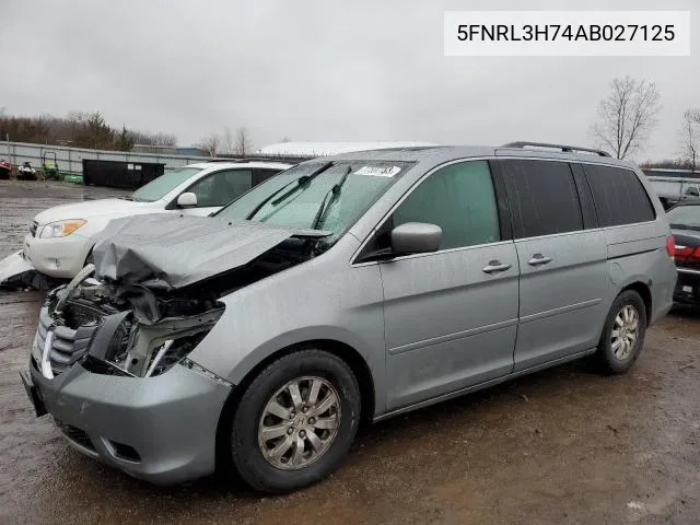 5FNRL3H74AB027125 2010 Honda Odyssey Exl