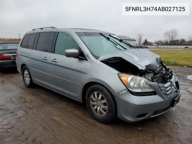 2010 Honda Odyssey Exl VIN: 5FNRL3H74AB027125 Lot: 55599894