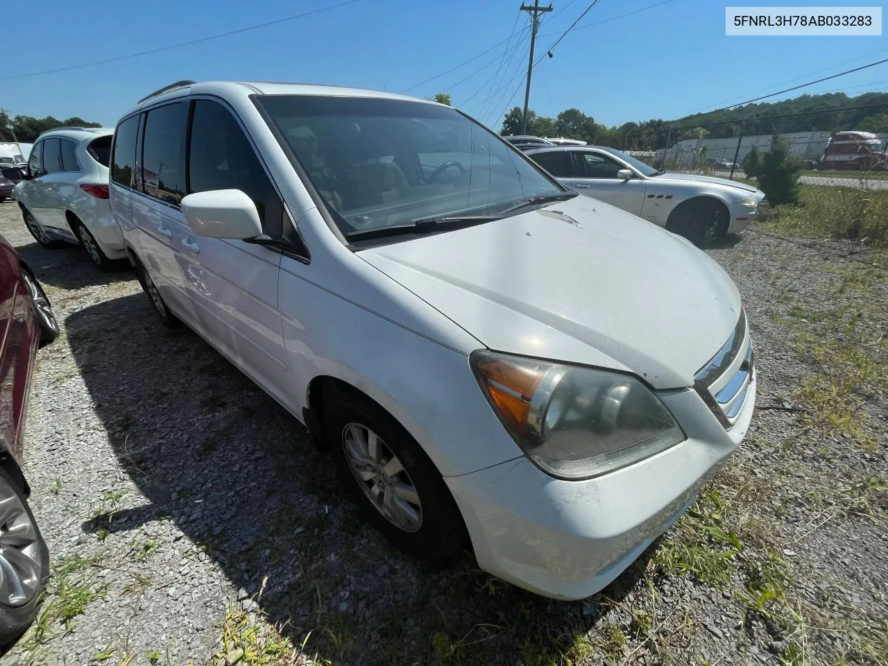 5FNRL3H78AB033283 2010 Honda Odyssey Exl