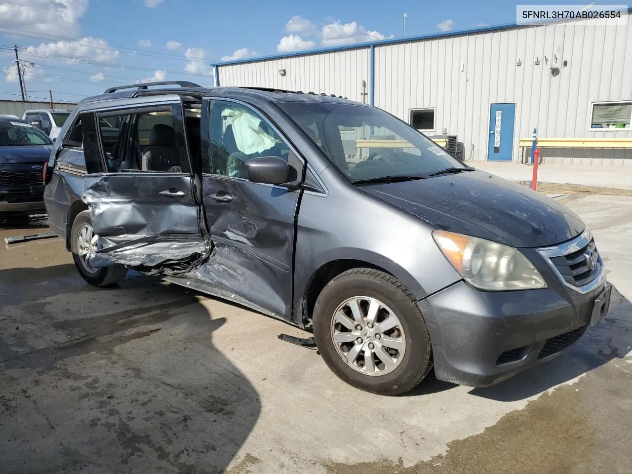 2010 Honda Odyssey Exl VIN: 5FNRL3H70AB026554 Lot: 60556484