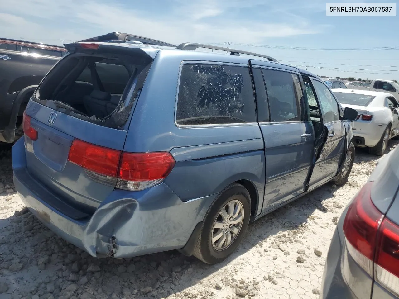 2010 Honda Odyssey Exl VIN: 5FNRL3H70AB067587 Lot: 67836804