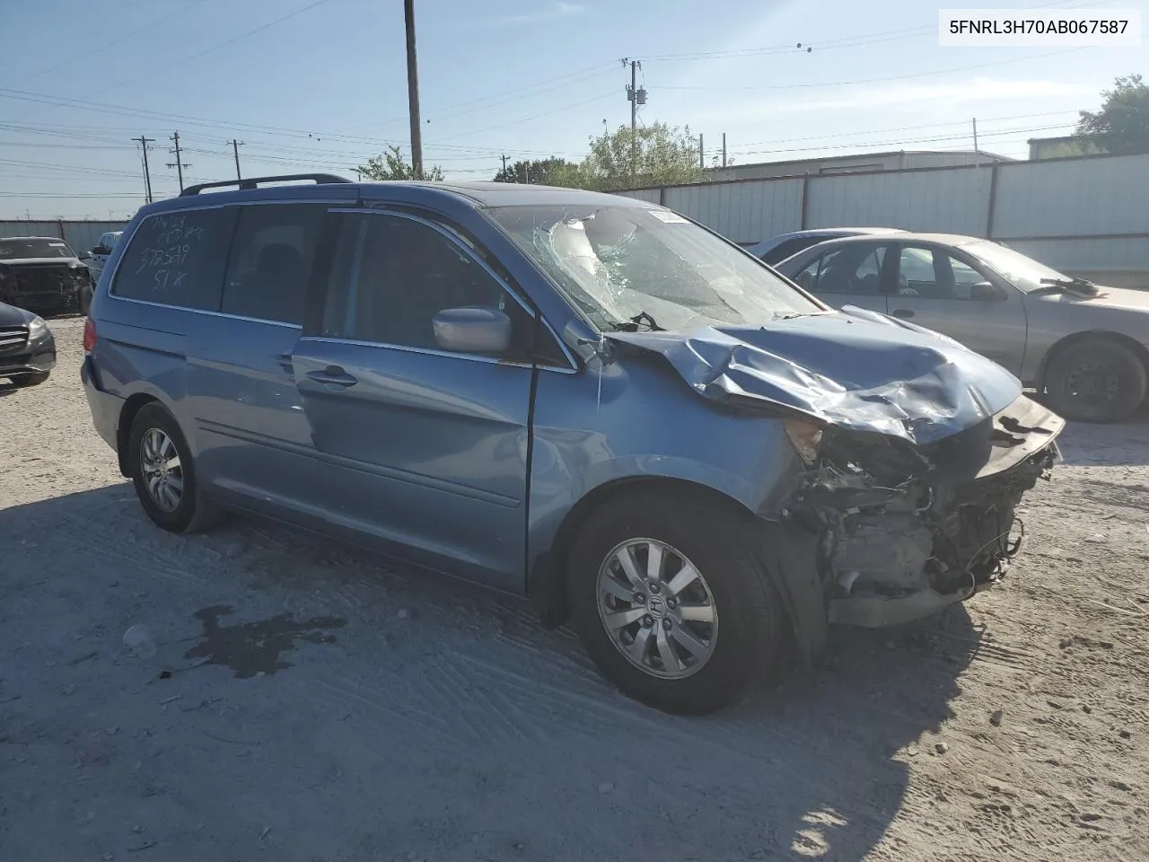 2010 Honda Odyssey Exl VIN: 5FNRL3H70AB067587 Lot: 67836804