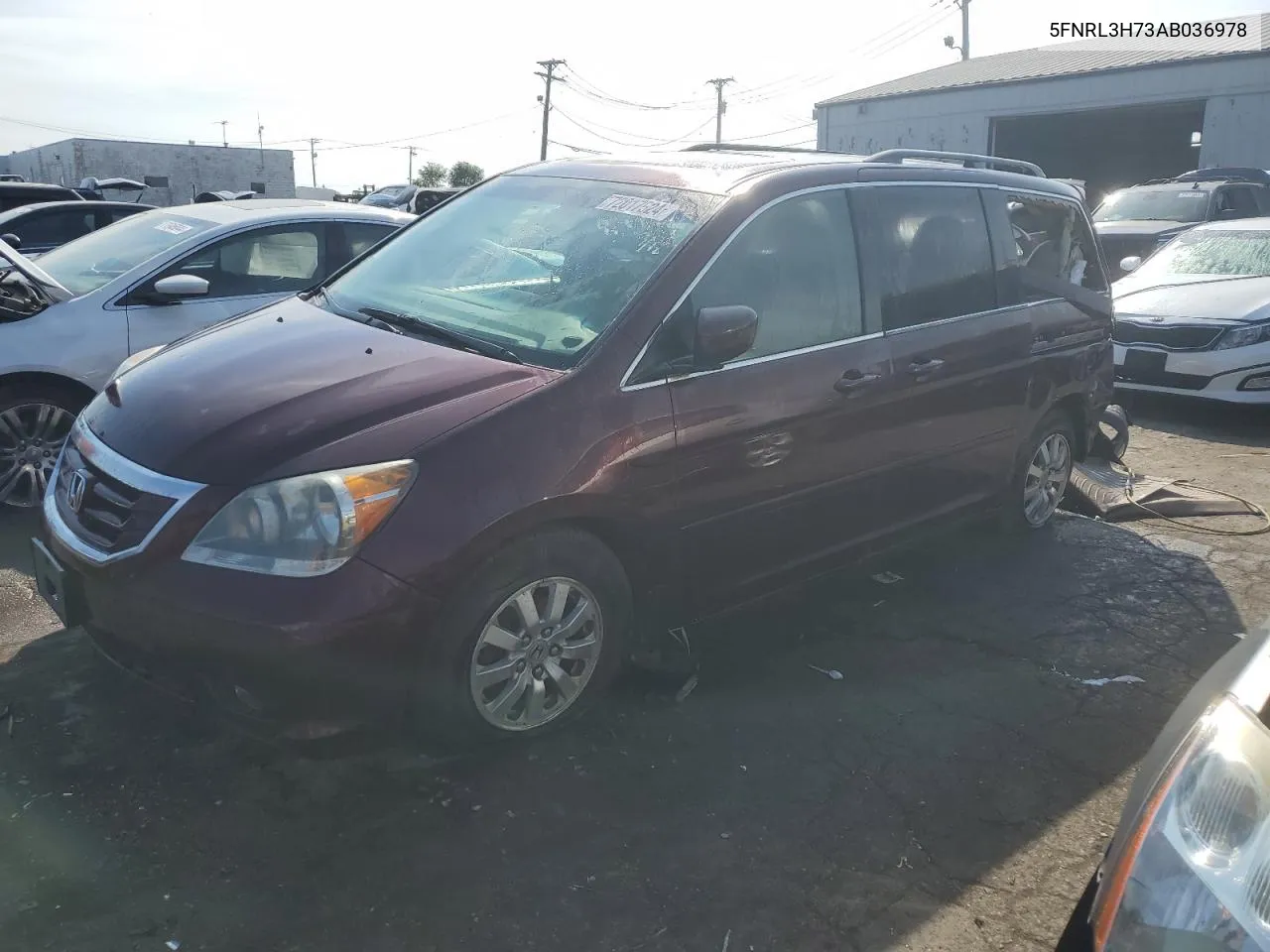 2010 Honda Odyssey Exl VIN: 5FNRL3H73AB036978 Lot: 72017524