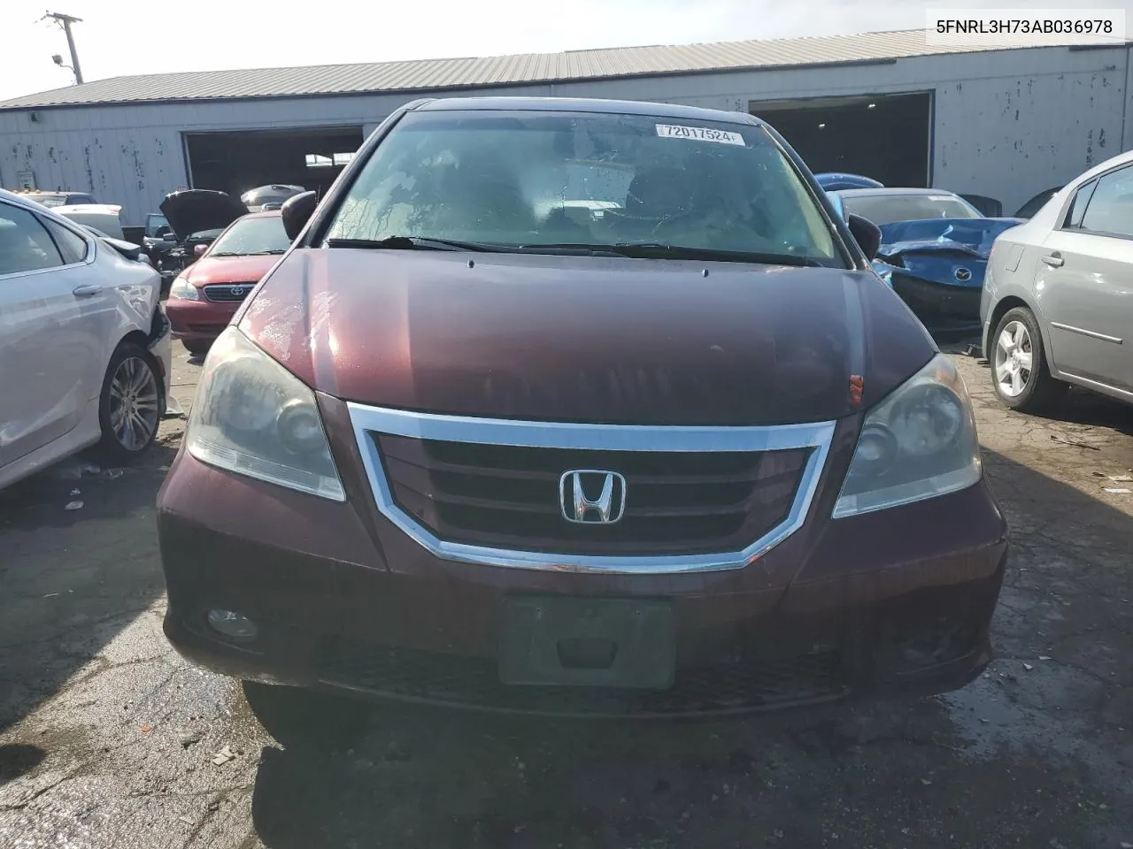 2010 Honda Odyssey Exl VIN: 5FNRL3H73AB036978 Lot: 72017524