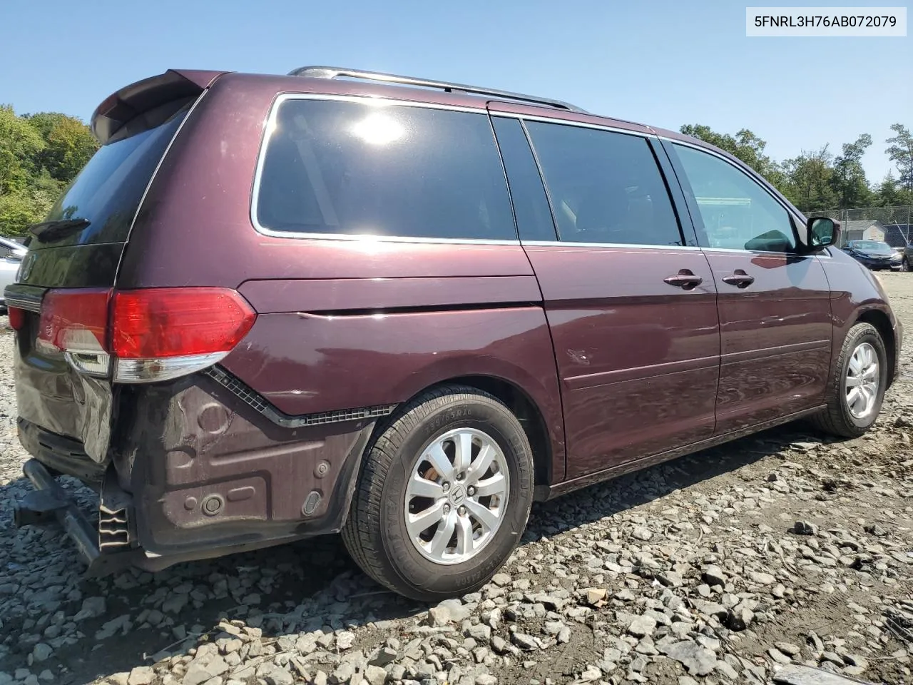 2010 Honda Odyssey Exl VIN: 5FNRL3H76AB072079 Lot: 72532344