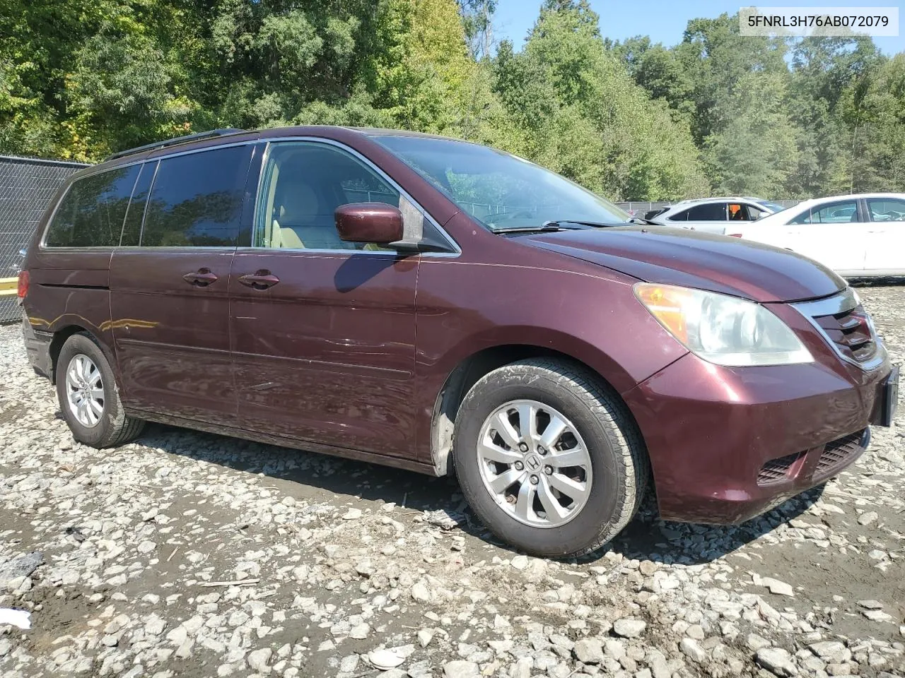 2010 Honda Odyssey Exl VIN: 5FNRL3H76AB072079 Lot: 72532344